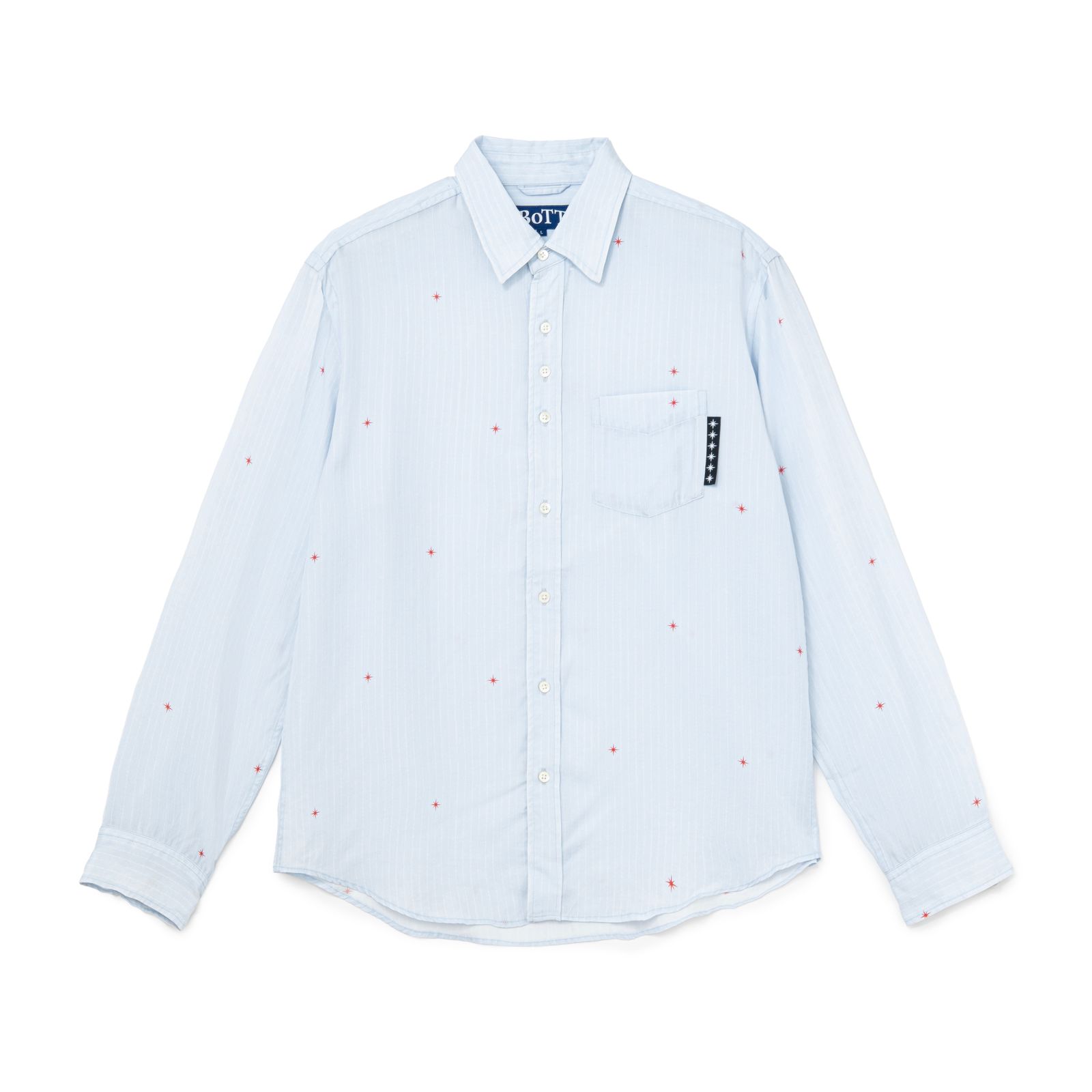 【残り一点】Printed Sparkle Striped Shirt