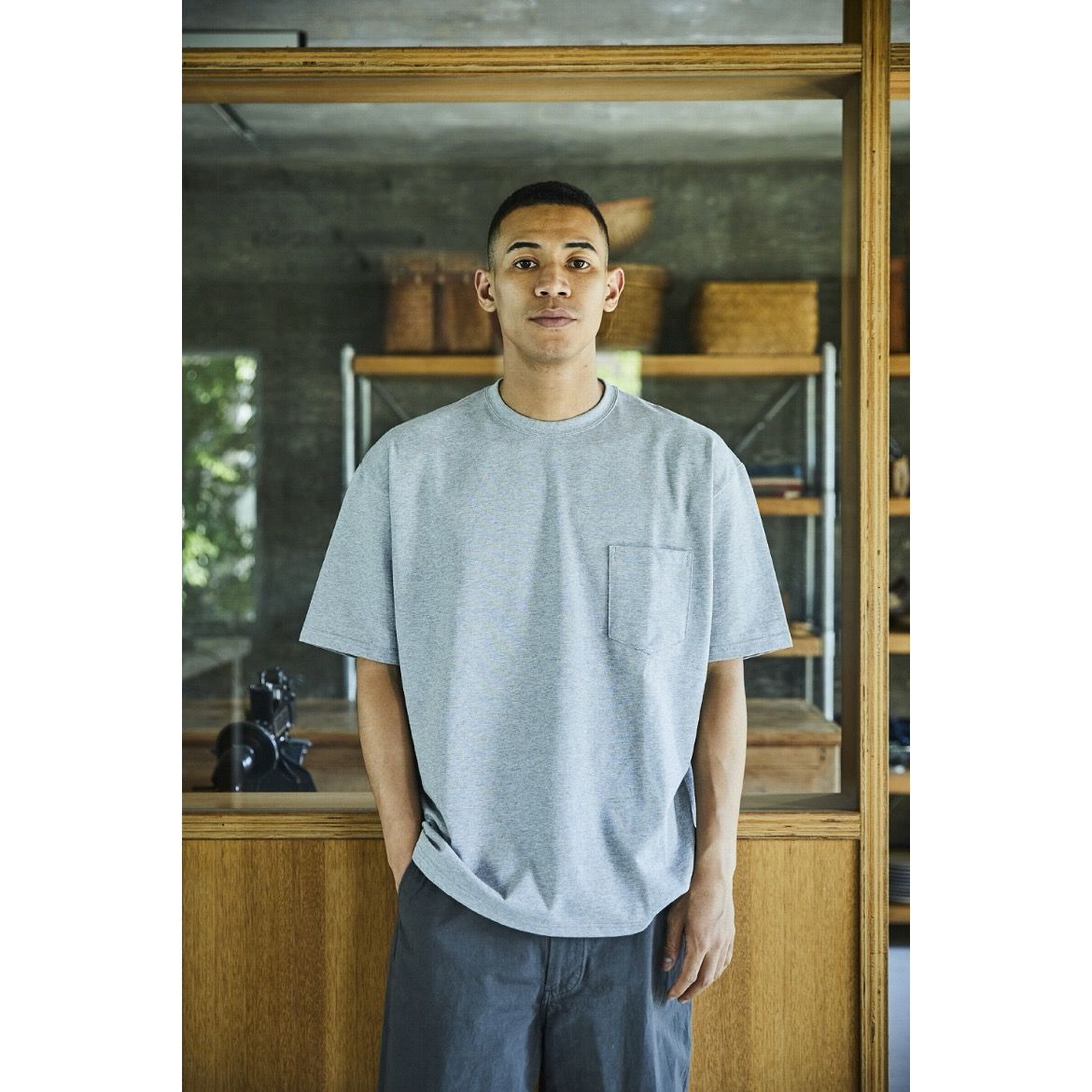 【残り一点】Sturdy Cotton T-shirt with Pocket