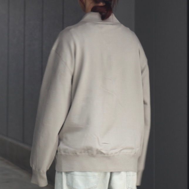 【残り一点】Cotton Smooth Knit Collared Cardigan