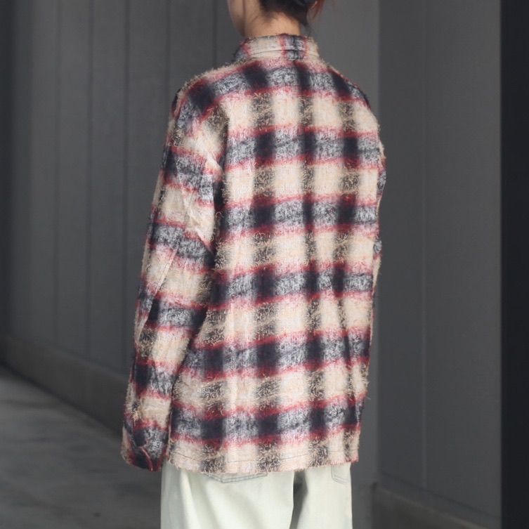 【残り一点】Shaggy Ombre Open Collar Shirt(DRUNK)