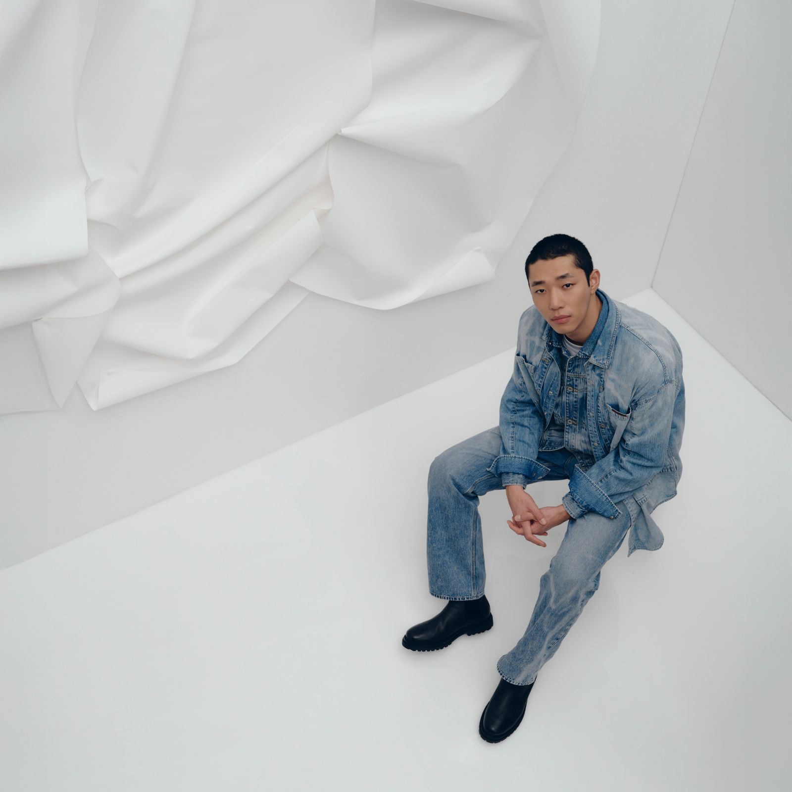 【残り一点】Men L/S Denim Shirt