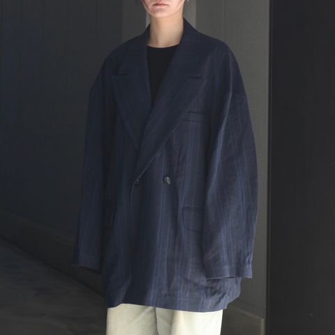 【残り一点】ダブルテーラードジャケット(LINEN/COTTON)