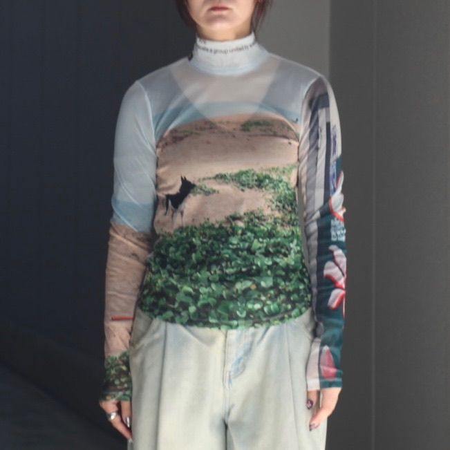 【残り一点】Graphic Mesh Top A