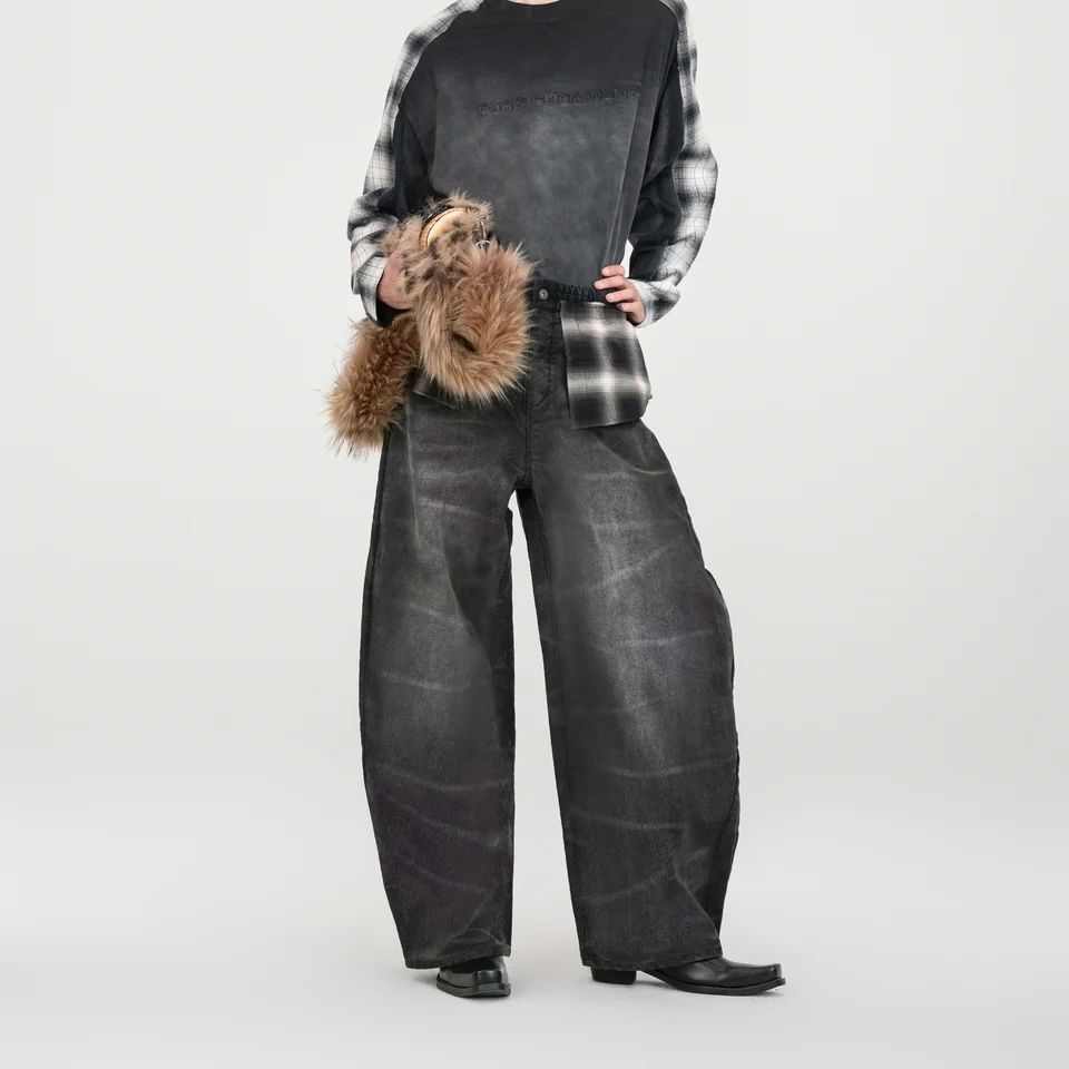 【残り一点】2-IN-1 Washed Denim Pants