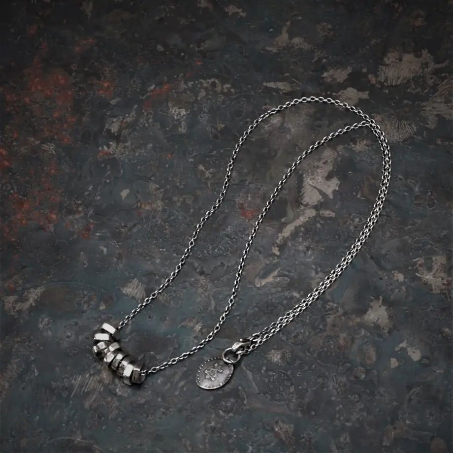 【残りわずか】Rock Beads Chain Neck(SILVER)