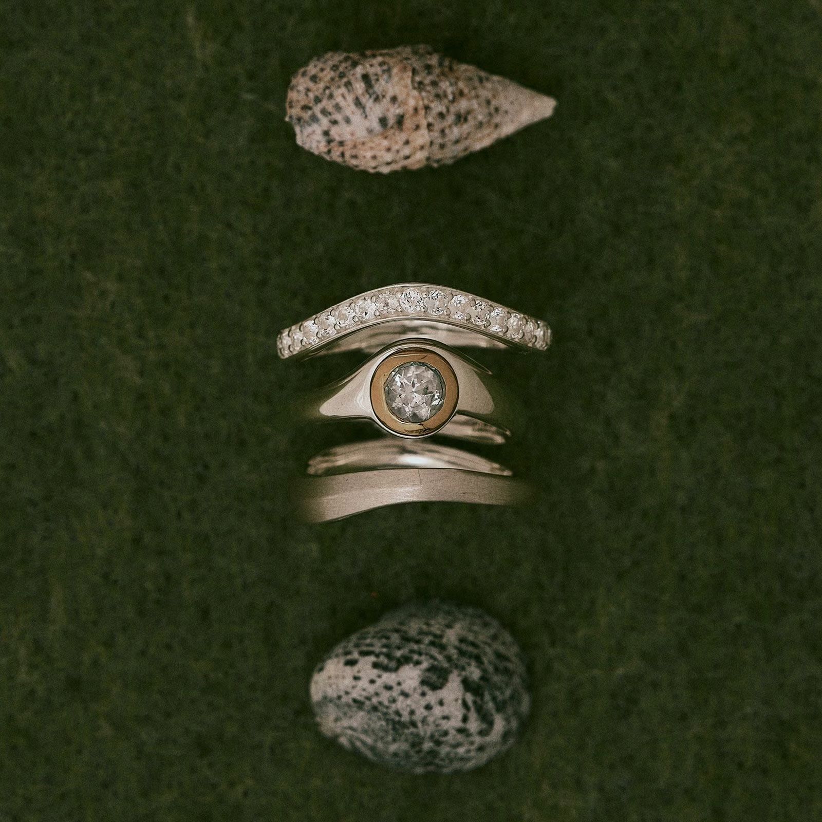 【お取り寄せ注文可能】Tiny Jewel Round Ring