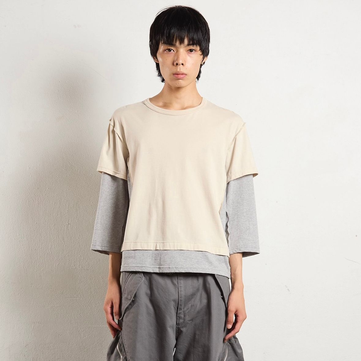 【残り一点】Double Layered 3/4 Sleeve T-Shirt