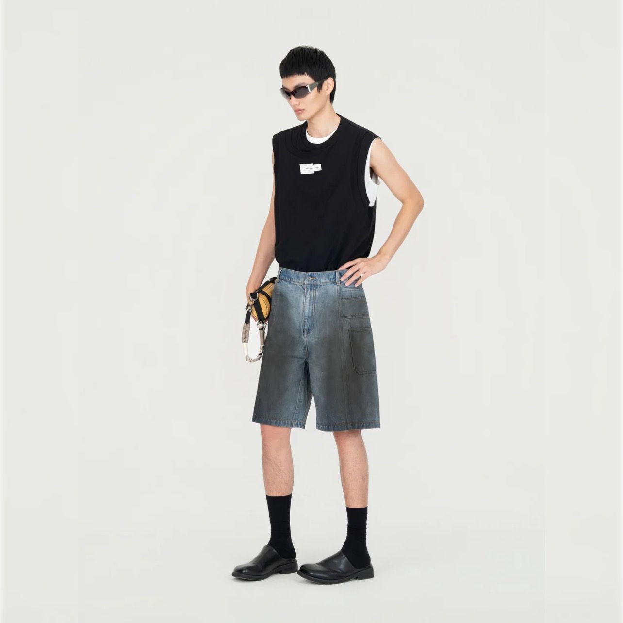 Feng Chen Wang - 【残り一点】Gradient Indigo Denim Shorts