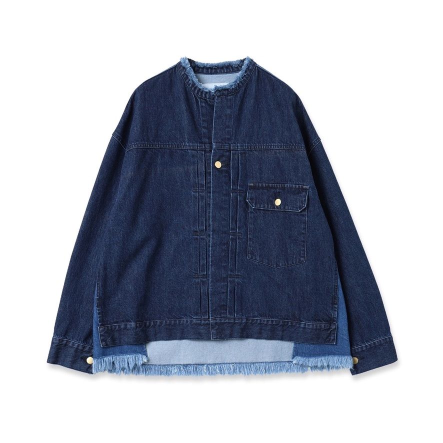 CULLNI - 【残り一点】Cut-off Band Collar Denim Blouson | ACRMTSM