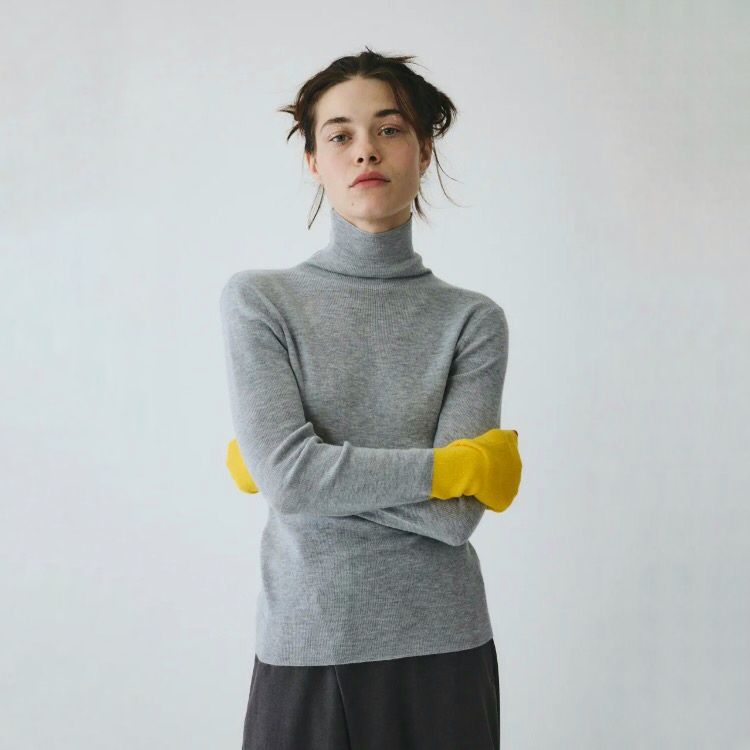 【残り一点】Bi Color Hem Knit Tops