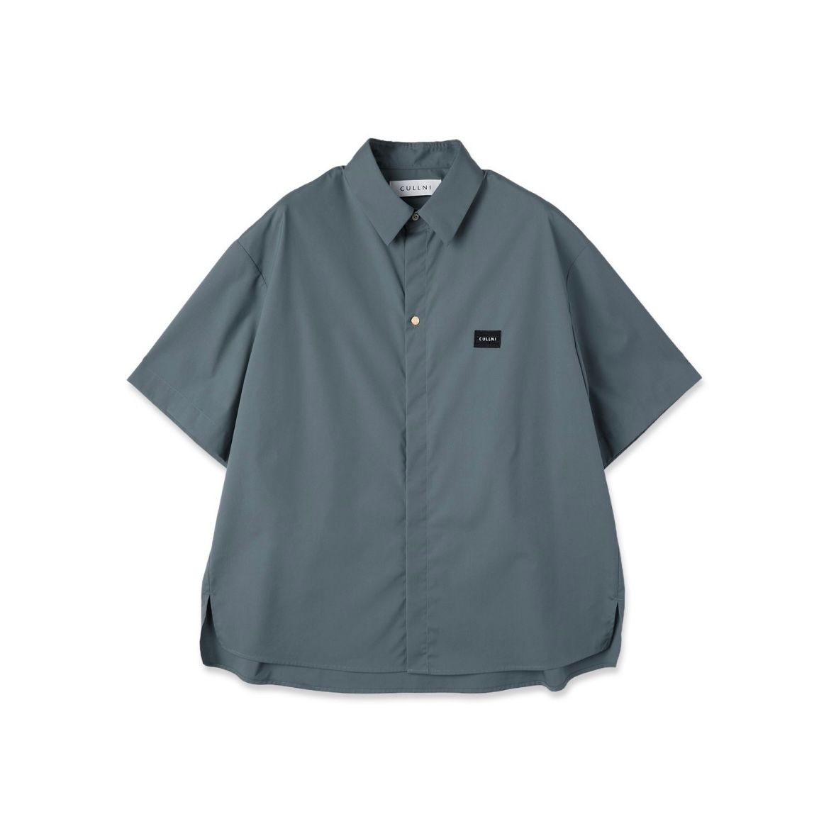 【残り一点】High Count Broadcloth Embroidery Patch Short Sleeve Shirt