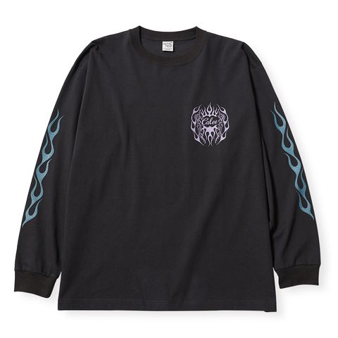 【残り一点】Vintage Type Flame Logo Pinstriping L/S Tee