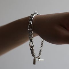 【残りわずか】Combi Chain Bracelet(SILVER)