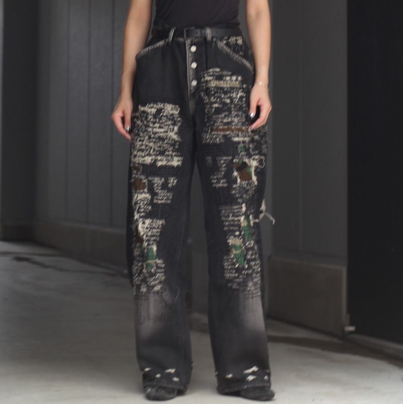 【残り一点】Vintage-Stitched Camo Denim Pants