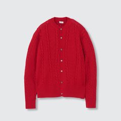 【残り一点】Fluid Cable Knit Crewneck Cardigan