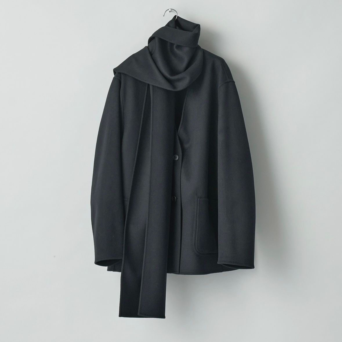 【残り一点】Wool Cashmere Beaver Reversible Stole Jacket