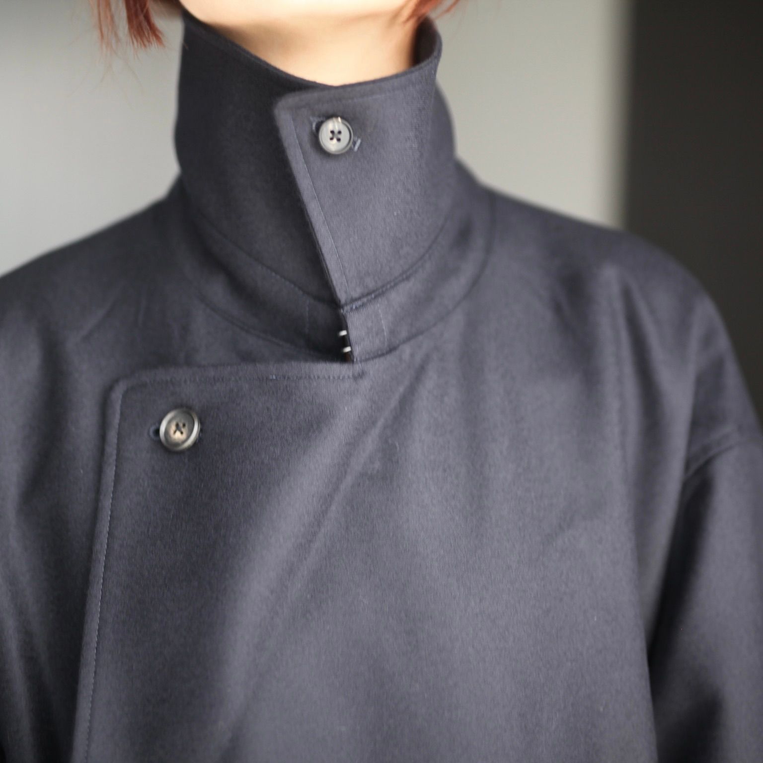【残りわずか】Wool Flannel Oversized Double Breasted Coat