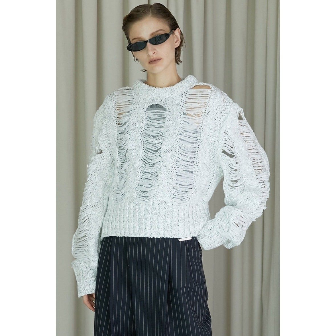 【残り一点】Lame Cable Knit Pullover