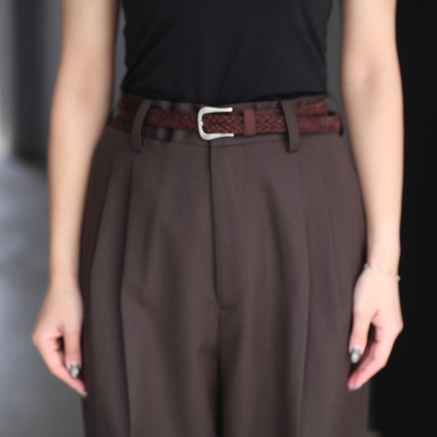 ssstein - 【残り一点】Long Wide Trousers(2/90 WOOL GABARDINE
