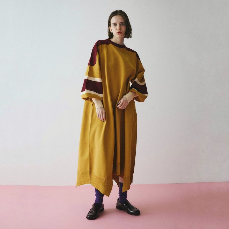 【残り一点】Bi Color Knit One Piece