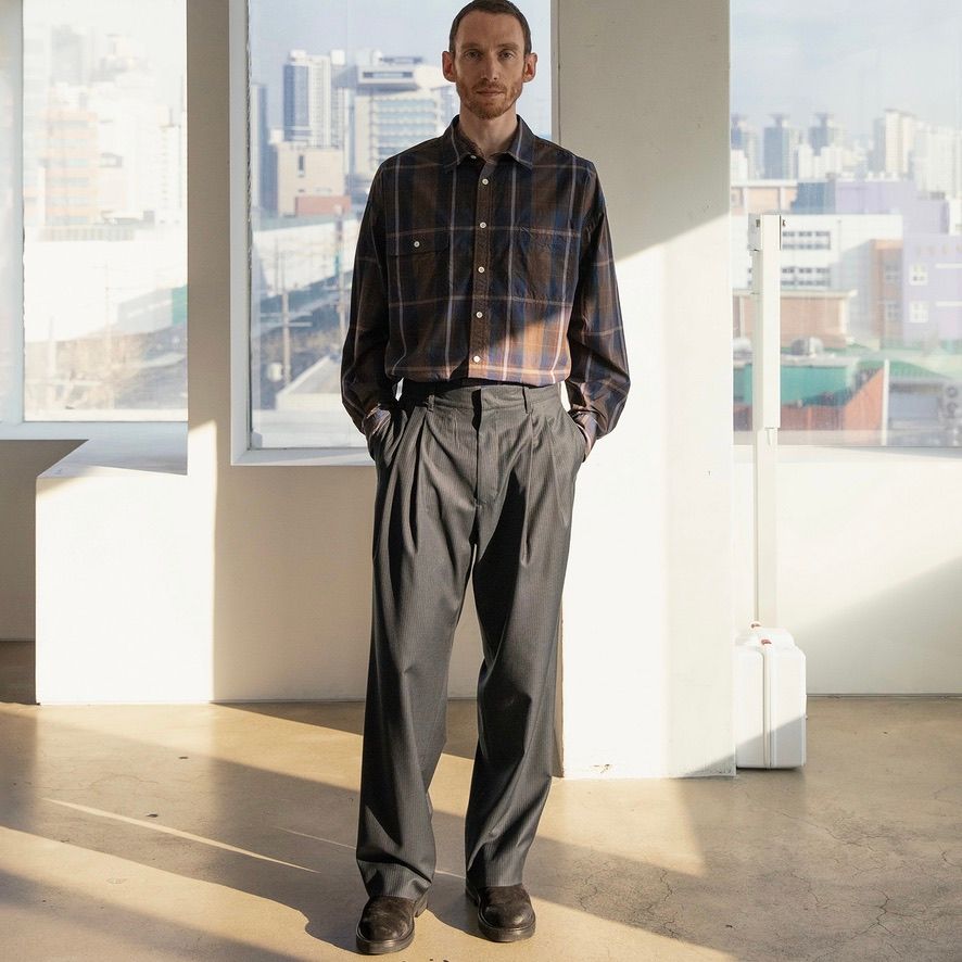 【残り一点】Narrow Stripe Tapered Slacks