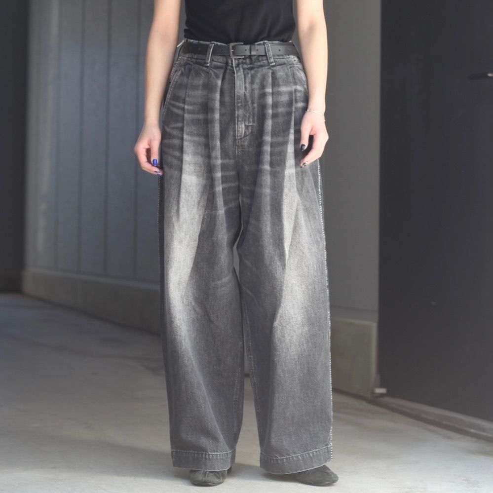【残り一点】12.5OZワイドデニムパンツ(NO PRINT_USED)