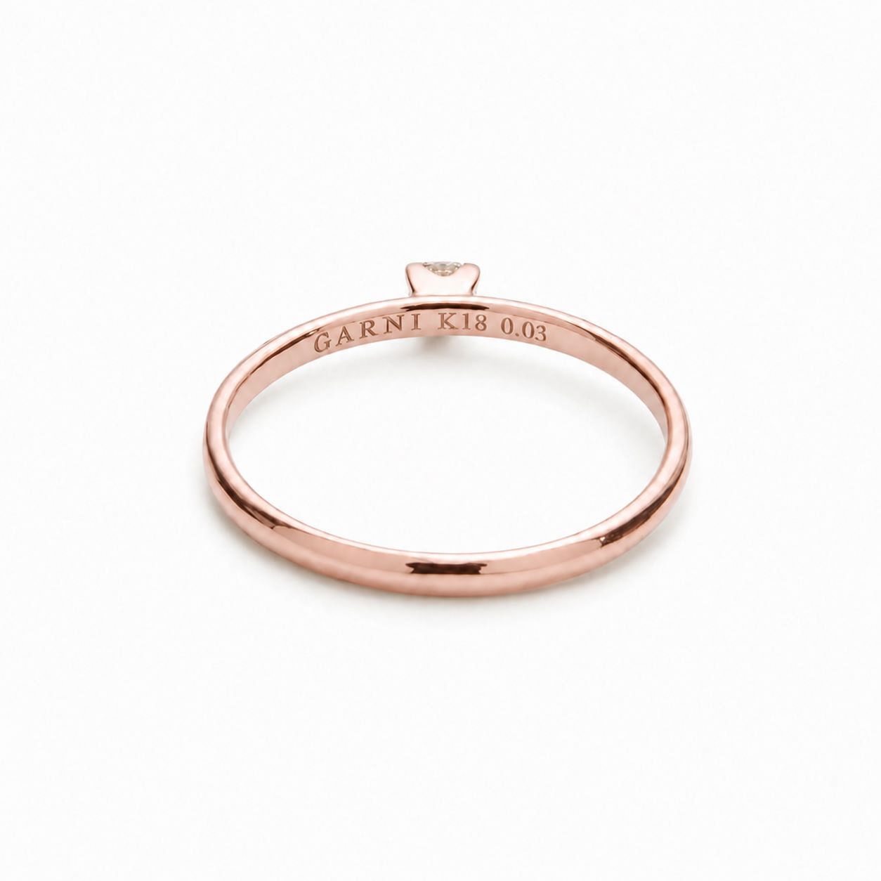 【お取り寄せ注文可能】K18 Triangle Dia Ring(18 PINK GOLD)
