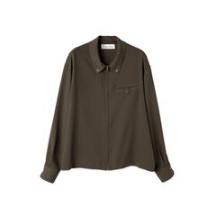【残り一点】Dry Stretch Cloth Button-Tab Pocket Zip Up Shirt