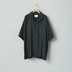 【残りわずか】Cupro Twill Oversized Open Collar S/S Shirt