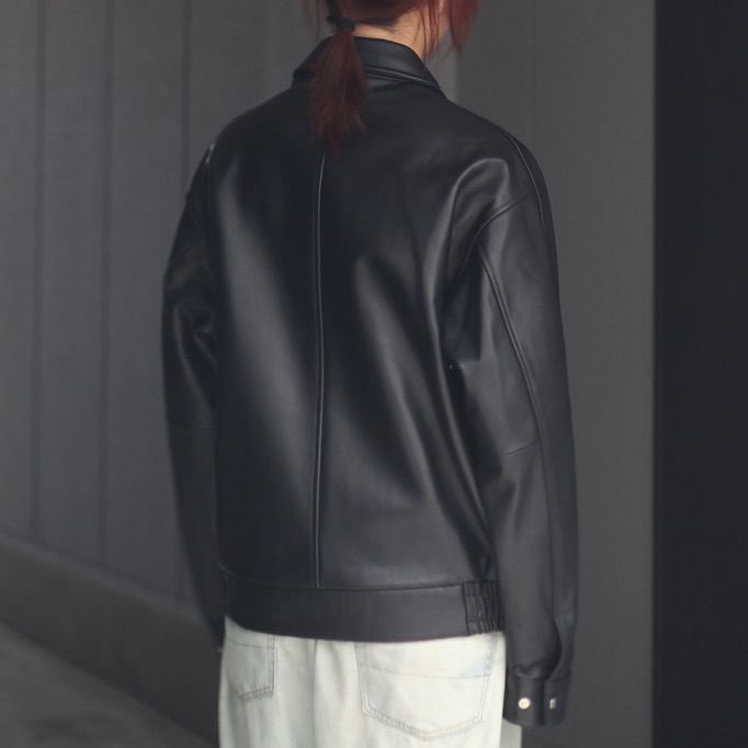 【再販売通知受付可能】Goat Leather Drizzler Jacket