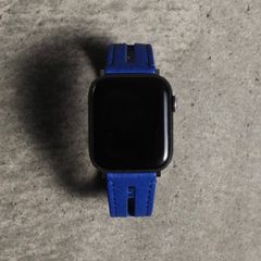 【残り一点】レザーハイブリッドバンドDバックル for Apple Watch(LAPIS BLUE)