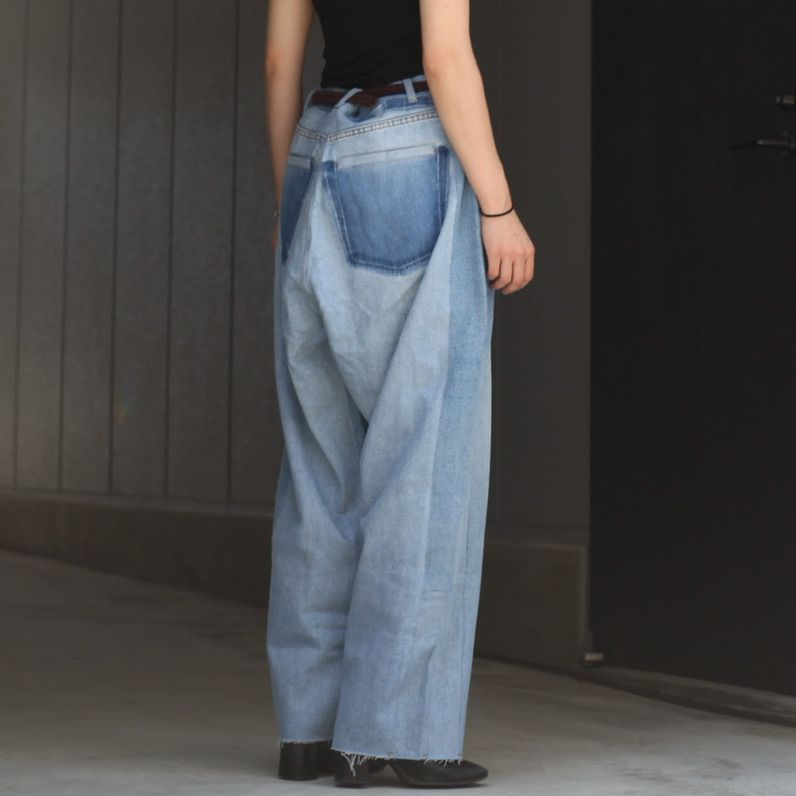 【残り一点】Reconstructed Super Baggy Slacks Denim_3(L)