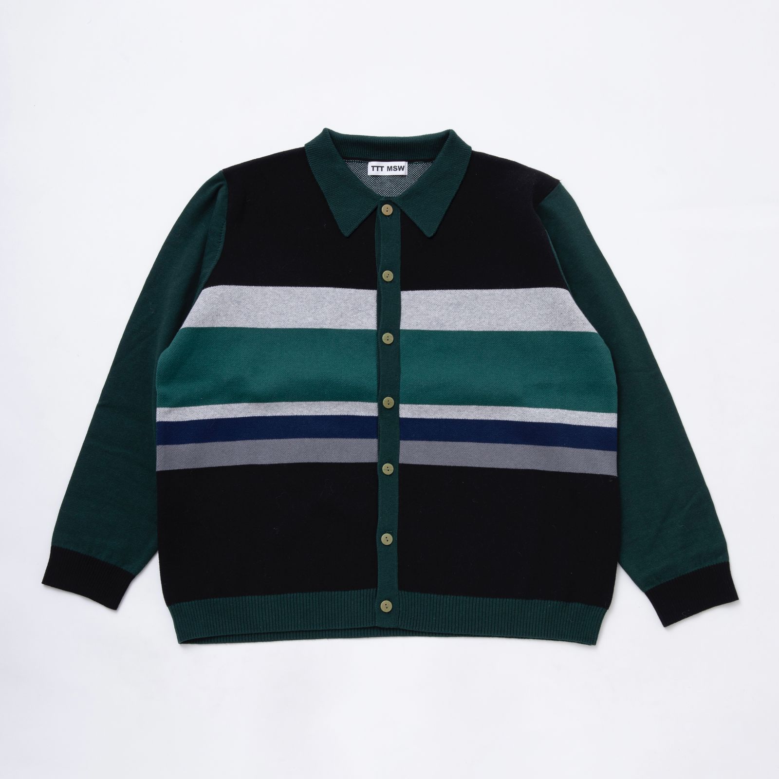 TTT_MSW ティー 22AW knit cardigan lite blue - agedor.ma