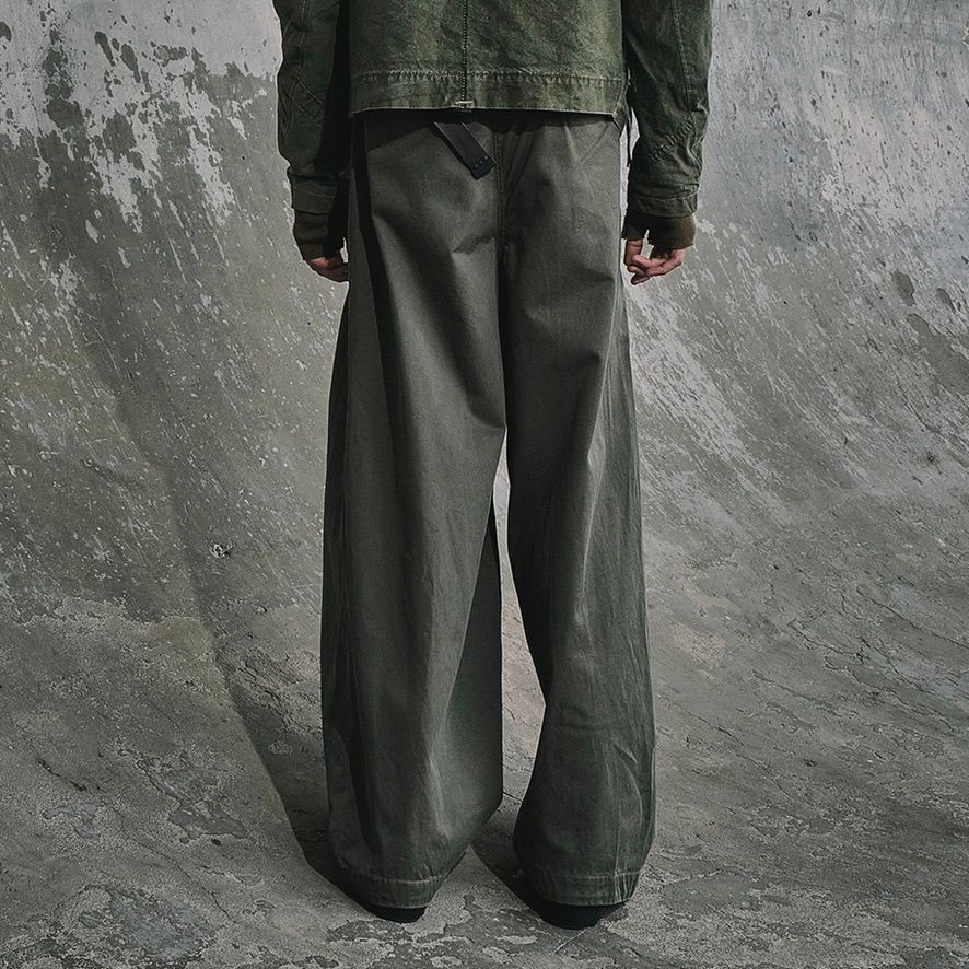 【残り一点】Wrapped Work Trousers With Night-Cut(AGED TWILL)