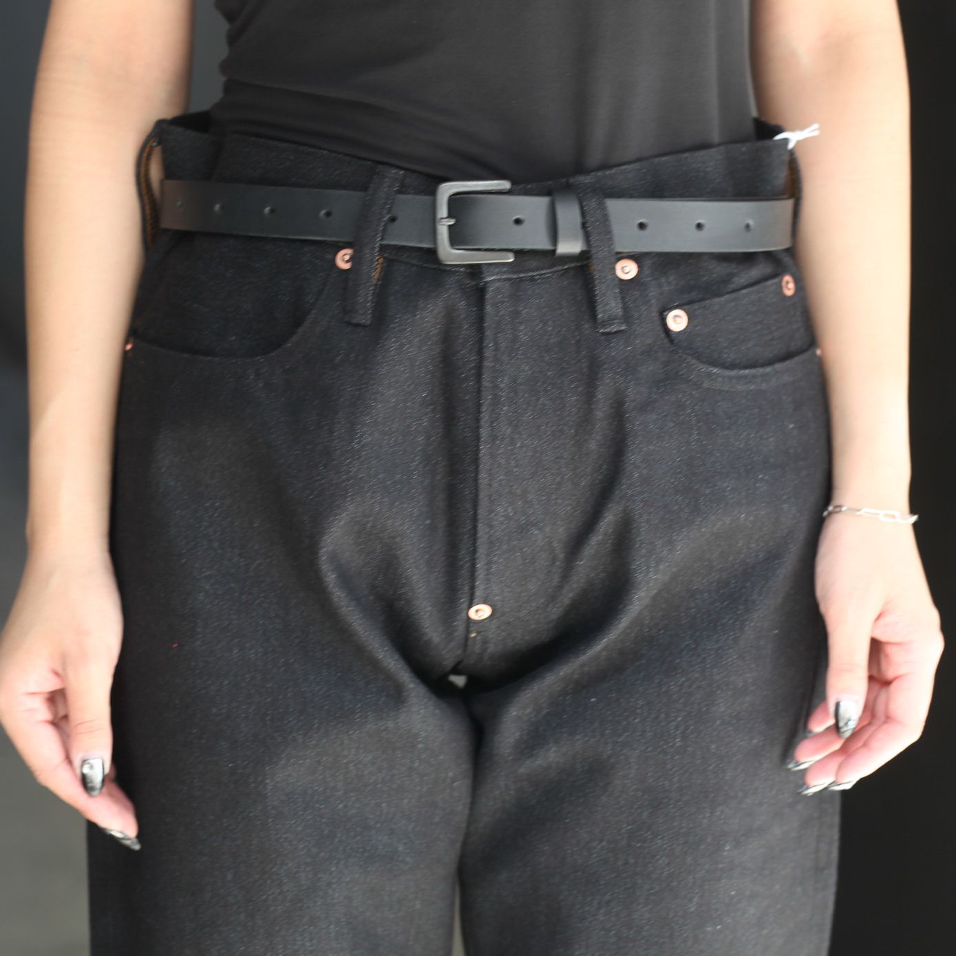 【残り一点】Twisted Heather Denim Pants Straight Cut