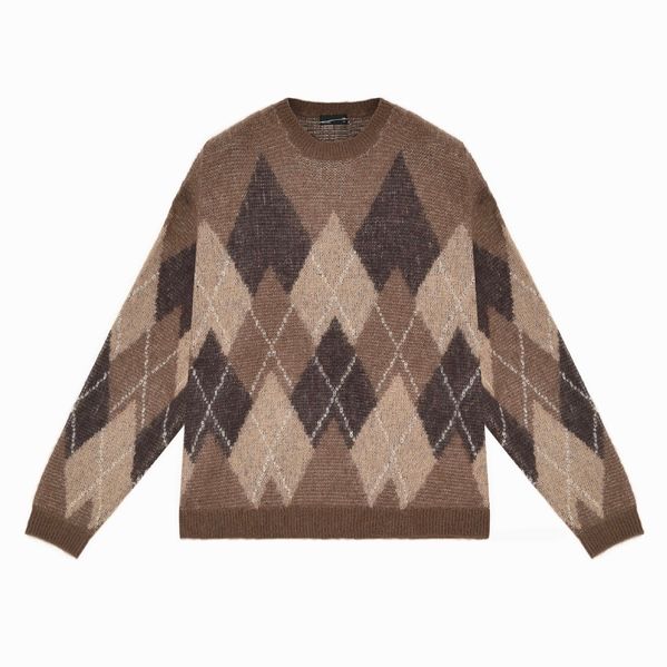 【残り一点】 M/Shaggy Argyle Knit Pullover