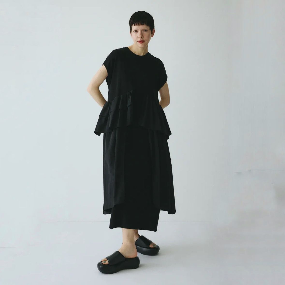 【残り一点】Side Frill Pante Dress