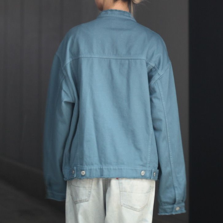 【残りわずか】Cut-off Wide Denim Trucker Jacket - 1(XS)