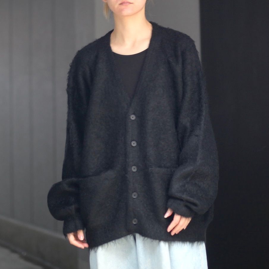 stein SUPER KID MOHAIR CARDIGAN BLACK-