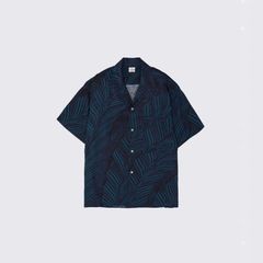 【残り一点】Leaf Pattern Printed Open Collar Shirt
