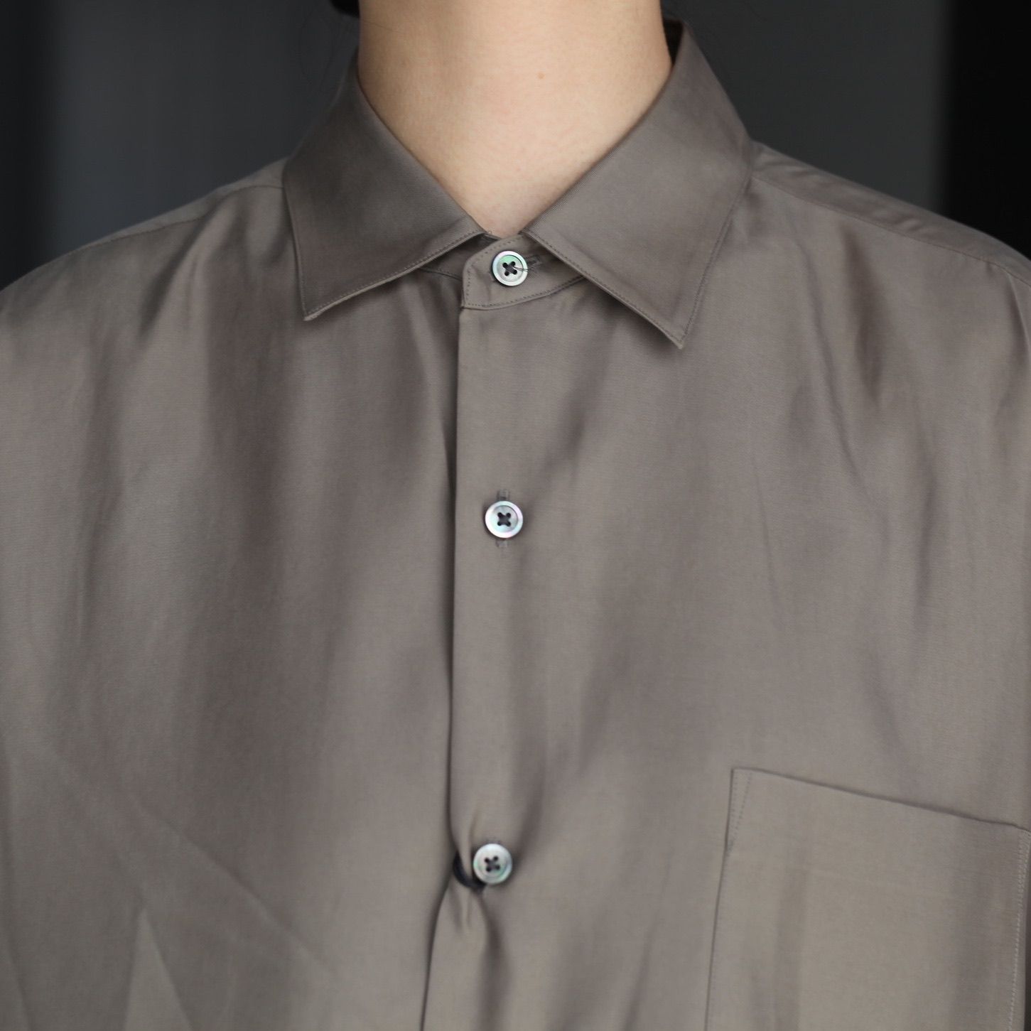 ssstein - 【残り一点】Cupro Twill Oversized L/S Shirt | ACRMTSM