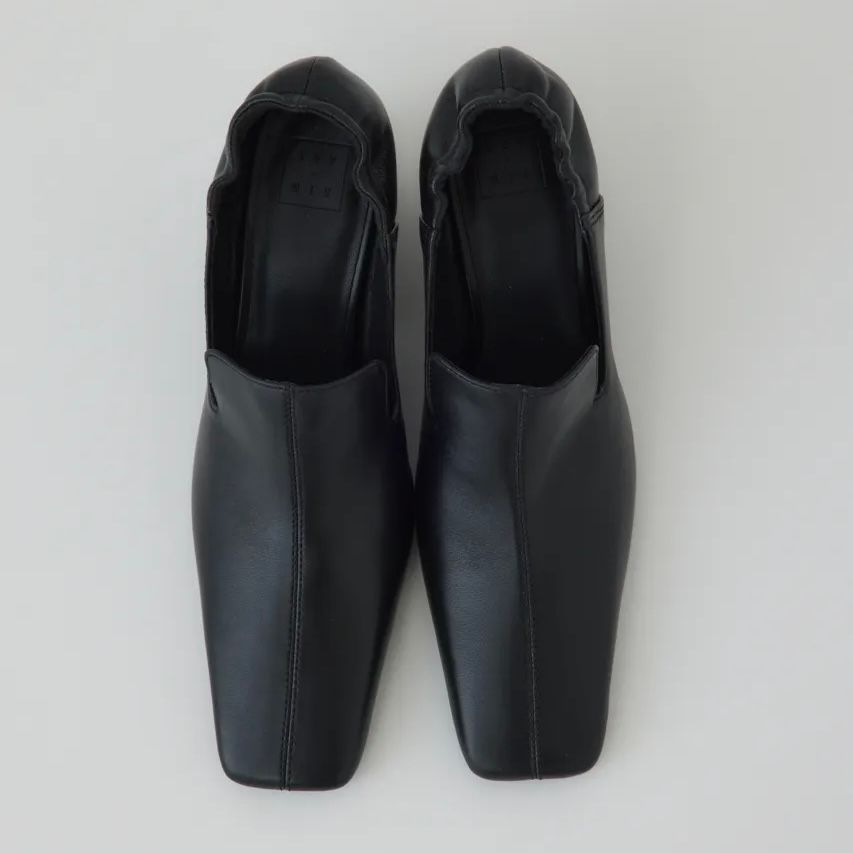 【残り一点】Leather Square Toe Heel