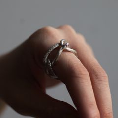 【お取り寄せ注文可能】蛇チェーンリング(SILVER)