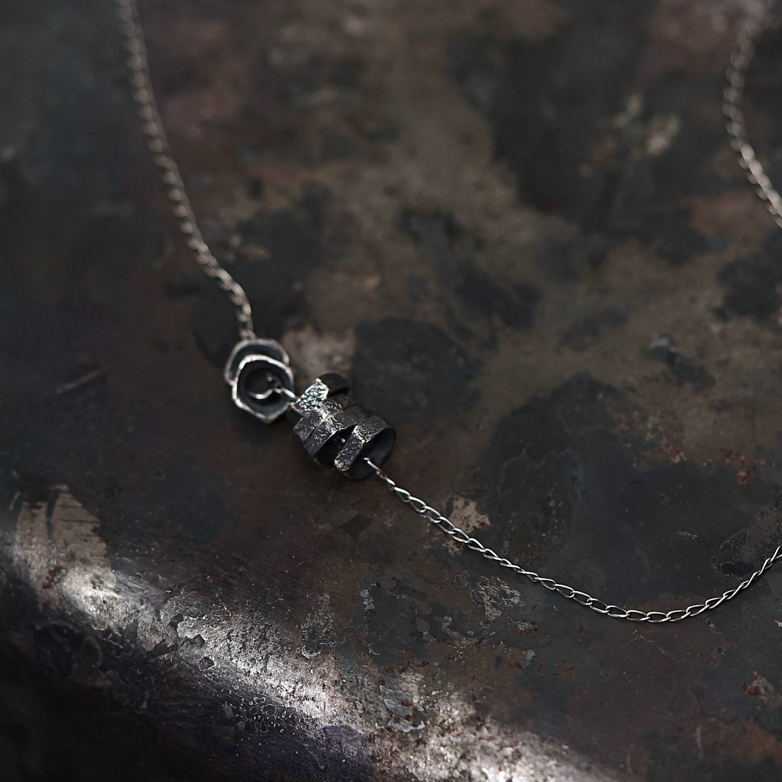 【お取り寄せ注文可能】Rock Beads Necklace 2(SILVER)