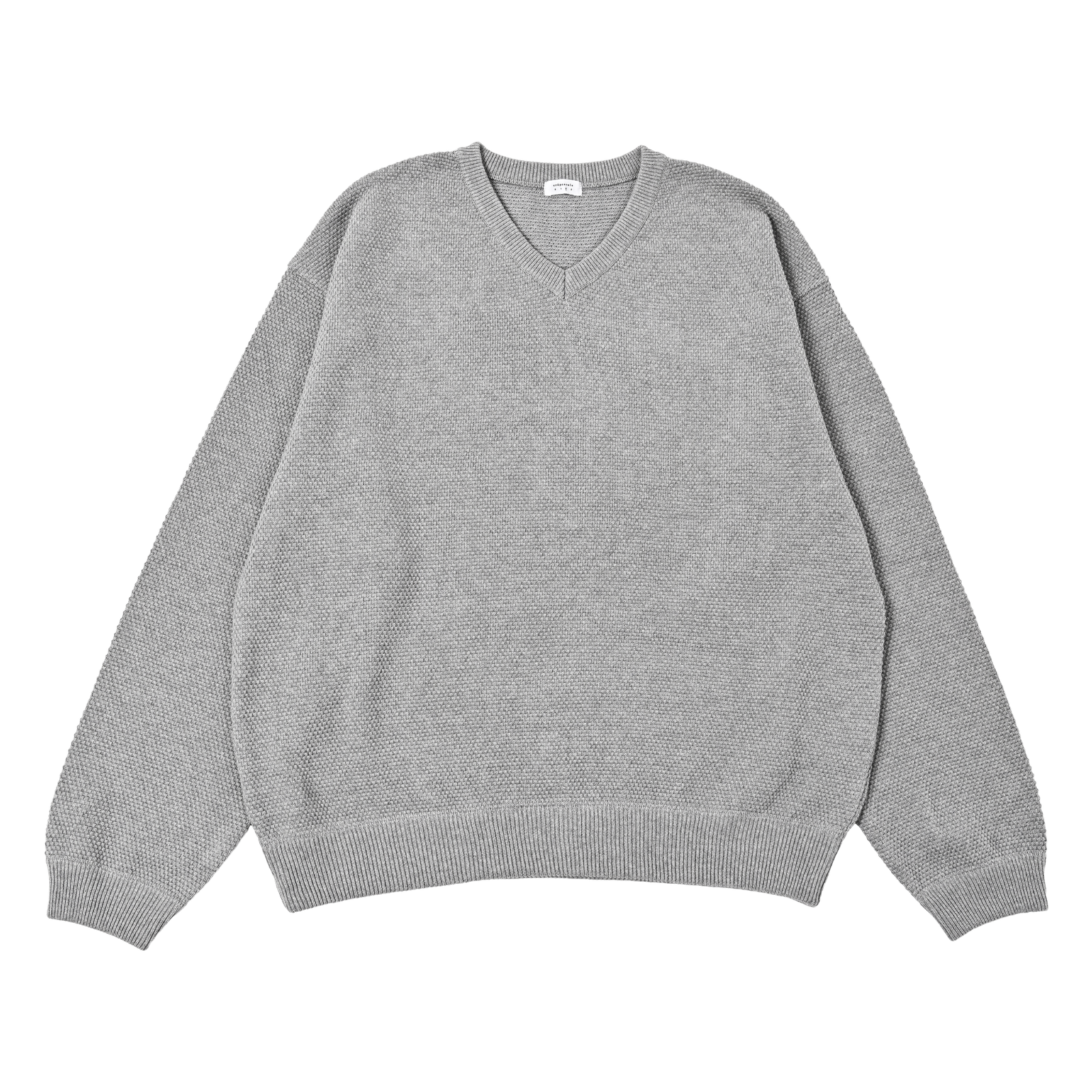 【残り一点】Moss Stitch V Neck PO