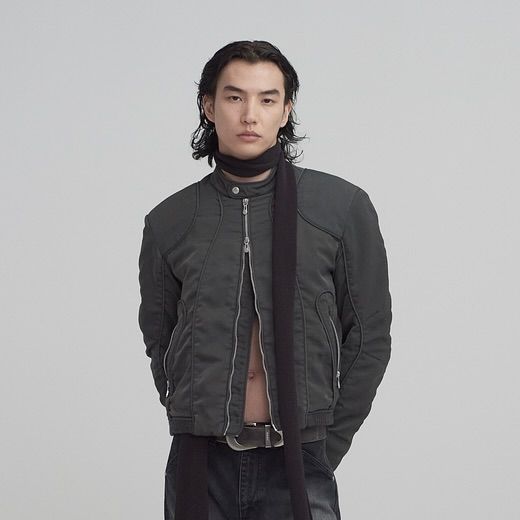【残り一点】Panelled Padded Moto Jacket