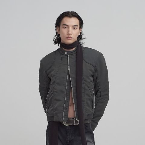 【残り一点】Panelled Padded Moto Jacket