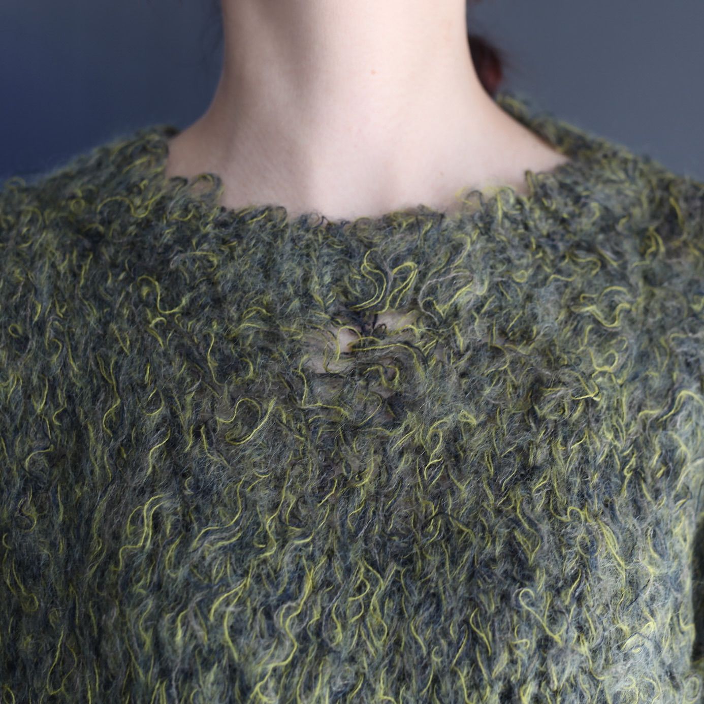 【残り一点】3Color Mix Mohair Crewneck Sweater