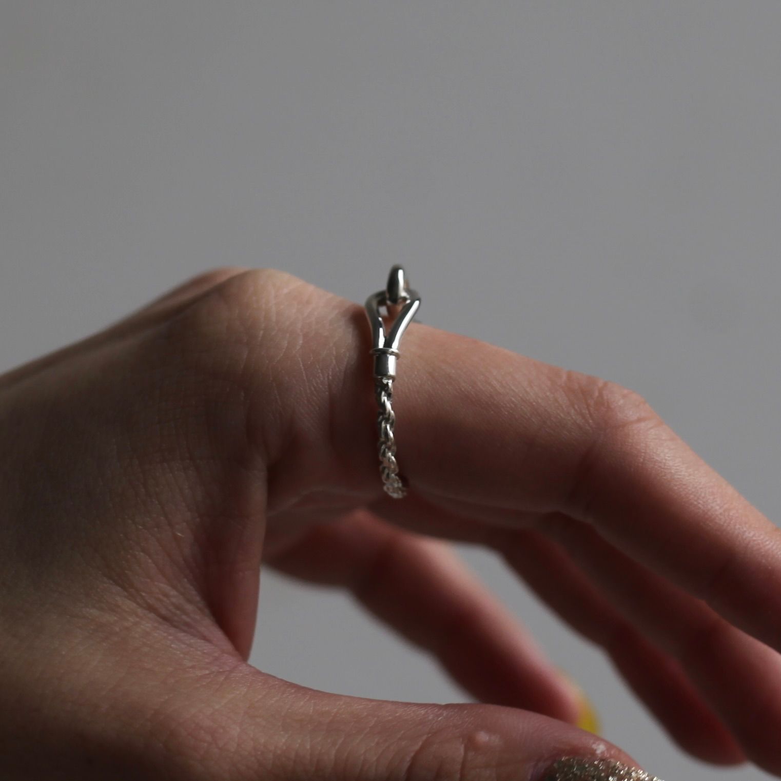 【残り一点】Rope Chain Hook Ring(SILVER)