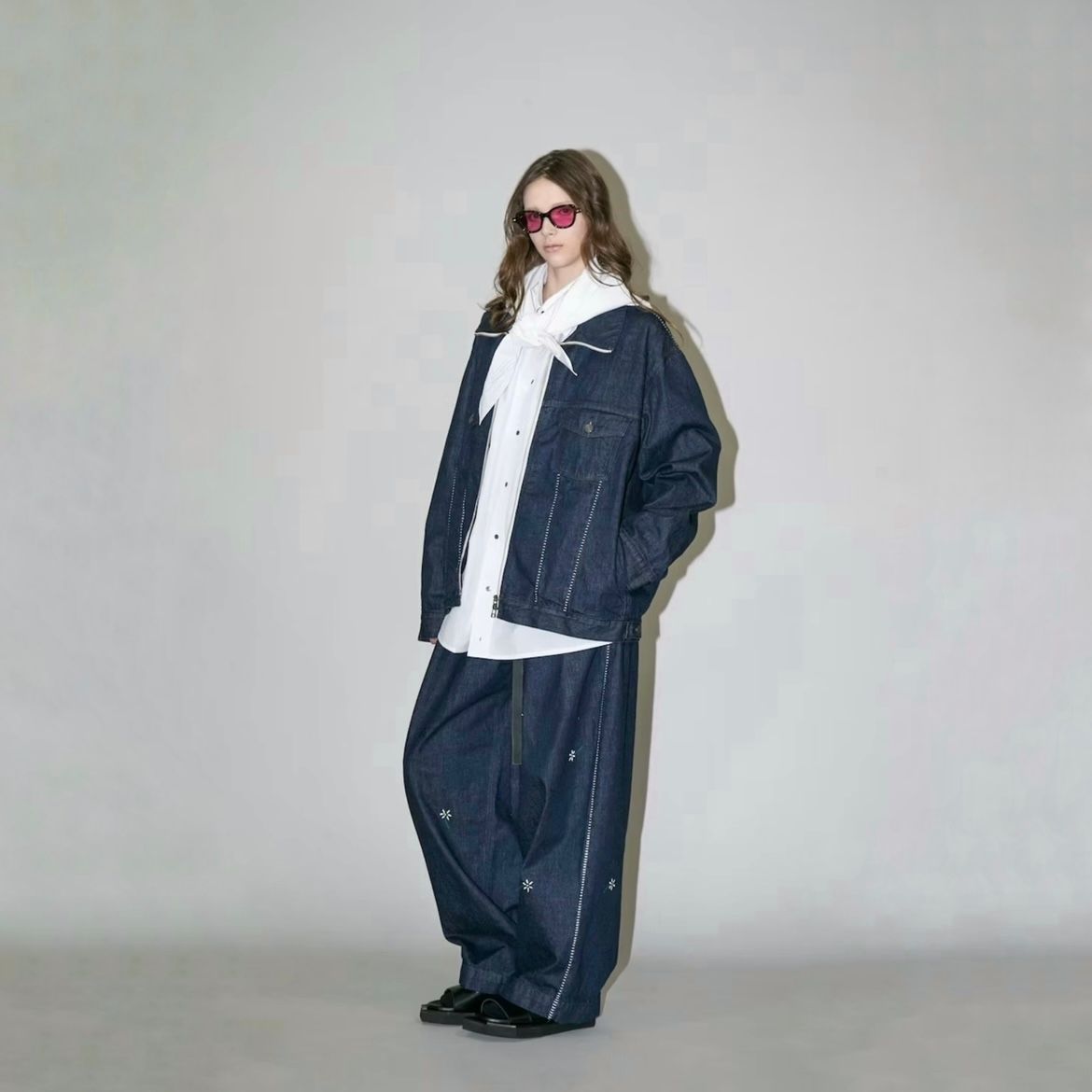 【残り一点】12.5OZデニムブルゾン(ONE WASH)